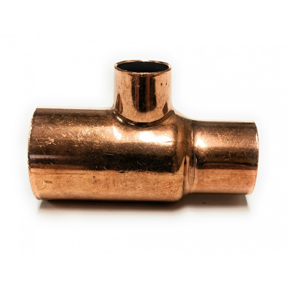 2 in. x 1.25 in. x 1 in. Copper Reducing Tee - Wrot