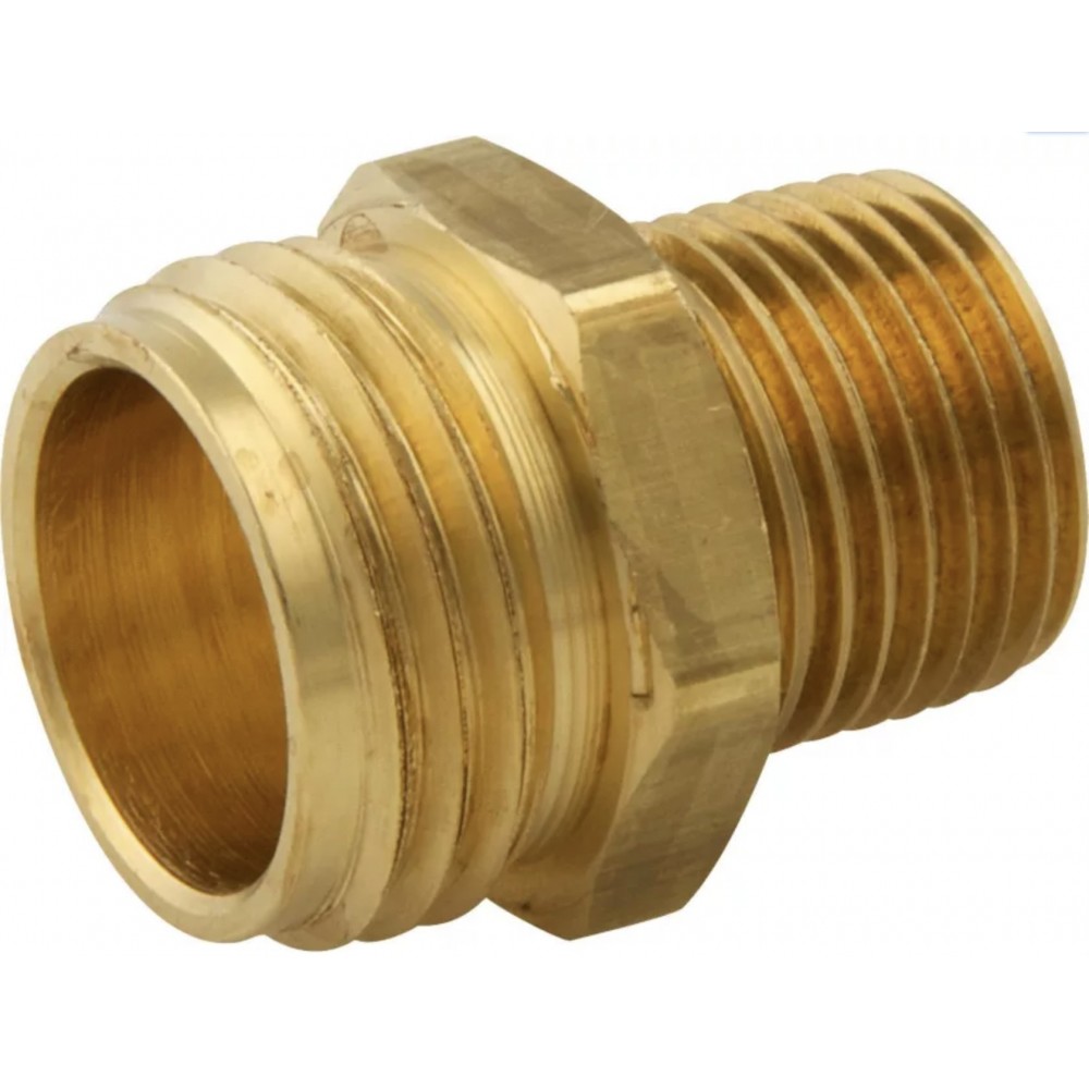 0.5 in. x 0.75 in. Brass Hose Adapter, AI-35569 0.5 in. x 0.75 in. Brass Hose Adapter, AI-35569