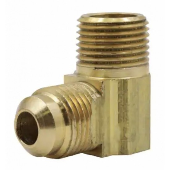 0.375 in. x 0.25 in. Brass Flare 90 Elbow Adapter