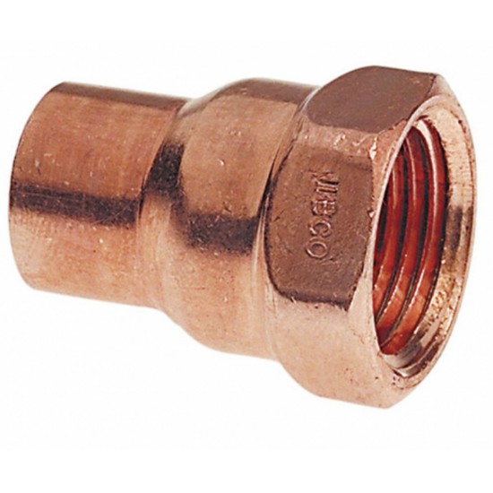 0.5 in. x 0.75 in. Copper Female Reducing Adapter - Cast, AI-35623