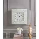 ACME Lotus Wall Clock, Mirrored & Faux Crystals