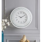 ACME Nysa Wall Clock, Mirrored & Faux Crystals