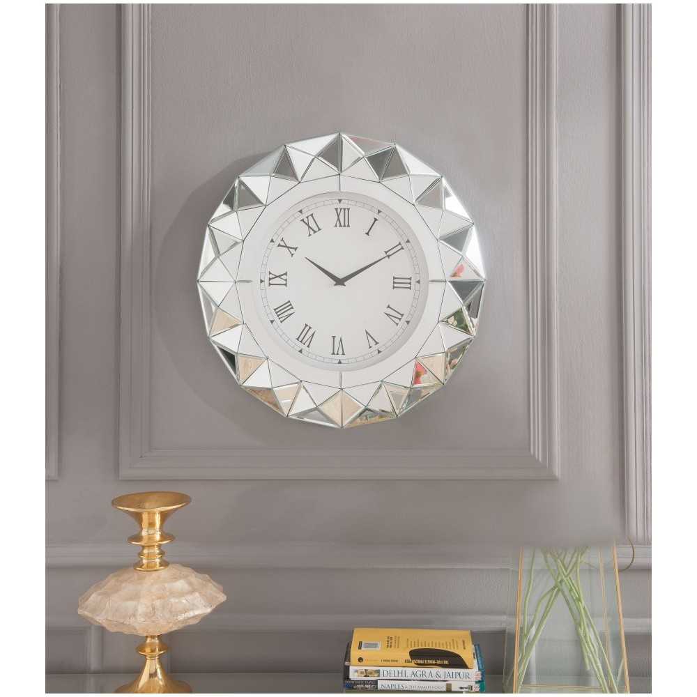 ACME Nyoka Wall Clock, Mirrored