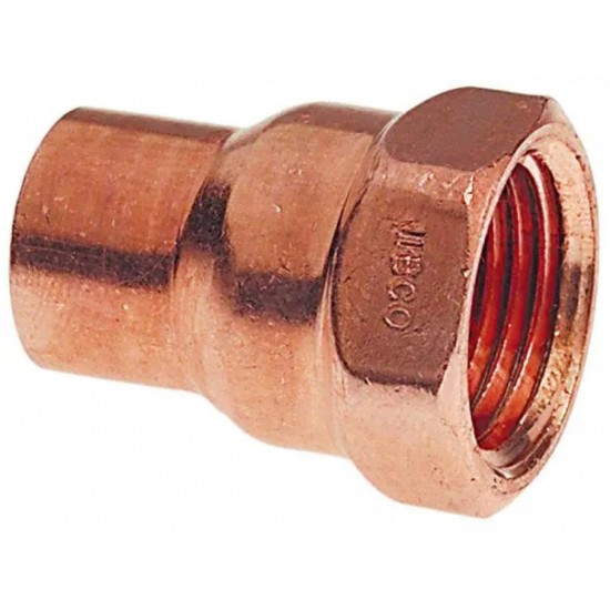 1 in. x 1.25 in. Copper Female Reducing Adapter - Cast