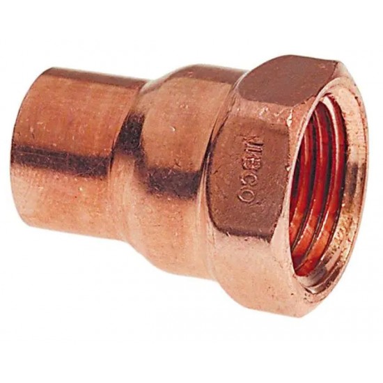 1 in. x 0.5 in. Copper Female Reducing Adapter - Cast