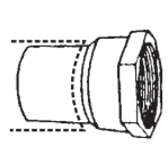 0.5 in. x 0.5 in. Copper Female Fitting Adapter - Cast