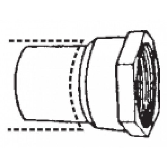 0.75 in. x 0.75 in. Copper Female Fitting Adapter - Cast