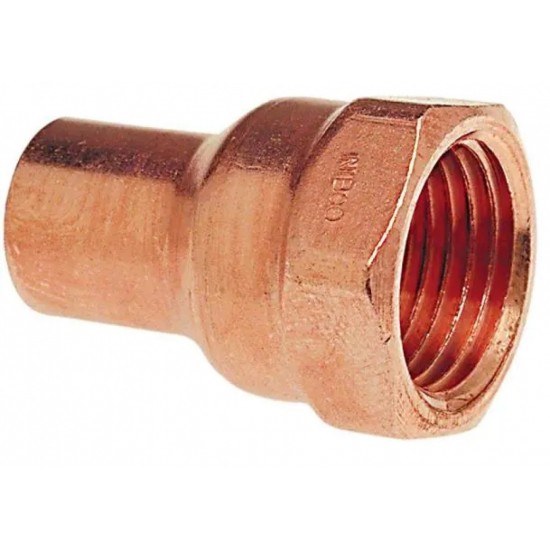 1 in. x 1 in. Copper Female Fitting Adapter - Cast