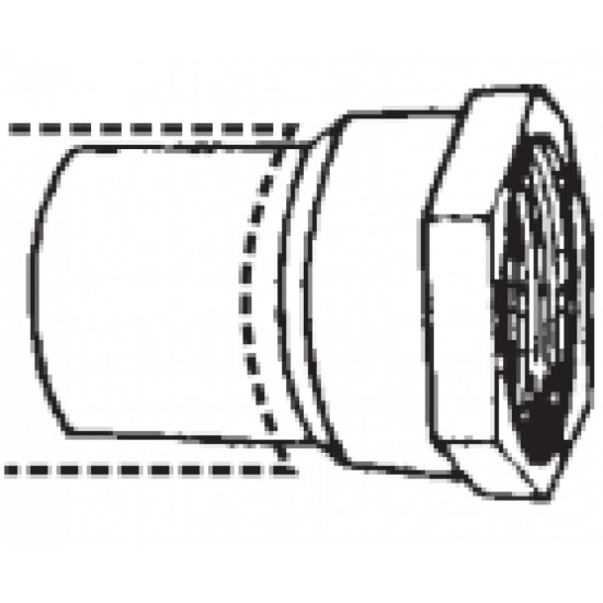 1 in. x 1 in. Copper Female Fitting Adapter - Cast