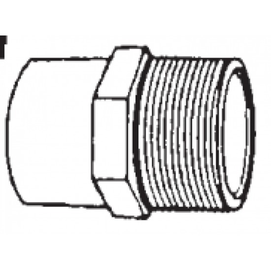 0.75 in. x 1 in. Copper Male Reducing Adapter - Cast