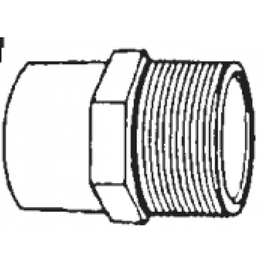 1 in. x 0.75 in. Copper Male Reducing Adapter - Cast