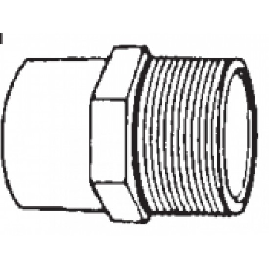 1.25 in. x 1.5 in. Copper Male Reducing Adapter - Cast