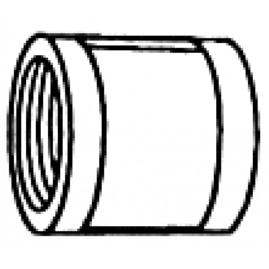 2 in. x 0.75 in. Galvanized Coupling