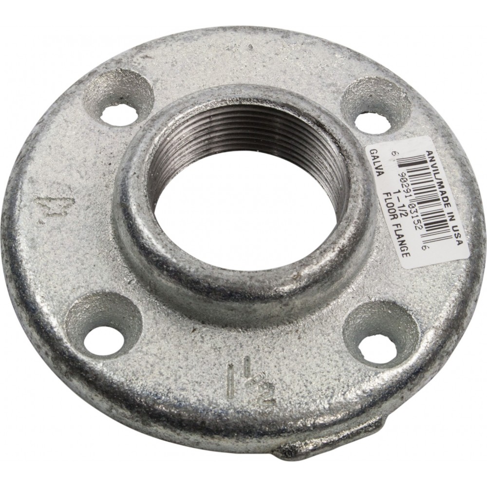 0.5 in. x 0.5 in. Galvanized Floor Flange