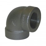 0.375 in. x 0.375 in. Black Iron 90 Elbow