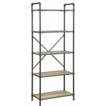 ACME Itzel Bookshelf, Antique Oak & Sandy Gray