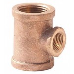 1 in. x 1 in. x 0.75 in. Brass Tee