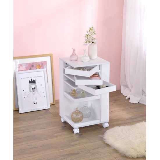 ACME Nariah Storage Cart, White