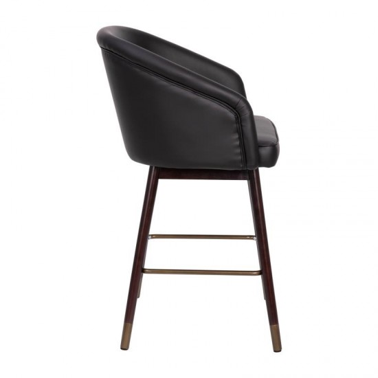 Flash Furniture Margo 2PK Black Leather 26" Barstool 2-AY-1928-26-BK-GG