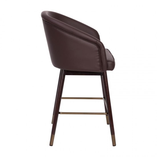 Flash Furniture Margo 2PK Brown Leather 26" Barstool 2-AY-1928-26-BR-GG