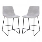 Flash Furniture Reagan 2PK 24" LT Gray Dining Stool 2-ET-ER18345-24-LG-GG