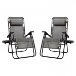 Flash Furniture Celestial Gray Zero Gravity Lounge Chair 2-GM-103122SS-GR-GG