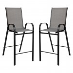 Flash Furniture Brazos 2 PackGray Patio Stools 2-JJ-092H-GR-GG