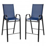 Flash Furniture Brazos 2 PackNavy Patio Stools 2-JJ-092H-NV-GG