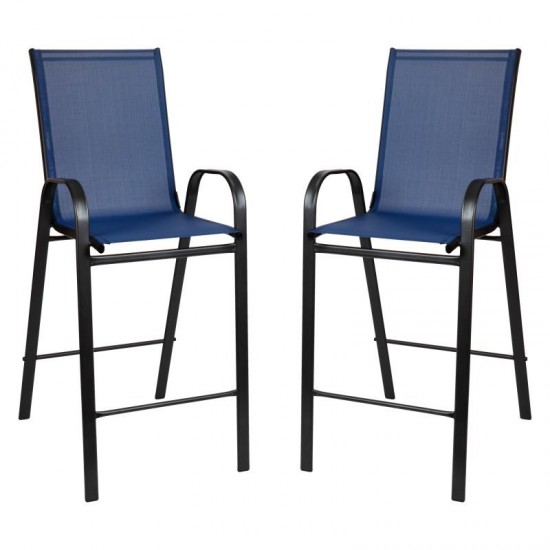 Flash Furniture Brazos 2 PackNavy Patio Stools 2-JJ-092H-NV-GG