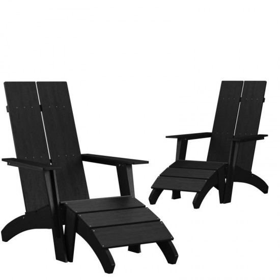 Flash Furniture Sawyer Black Chair & Ottoman Set of 2 2-JJ-C14509-14309-BK-GG