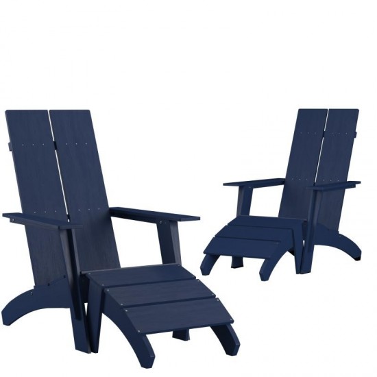 Flash Furniture Sawyer Navy Chair & Ottoman Set of 2 2-JJ-C14509-14309-NV-GG