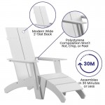 Flash Furniture Sawyer White Chair & Ottoman Set of 2 2-JJ-C14509-14309-WH-GG