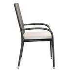 Flash Furniture Maxim 2PK Black Patio Chair 2-TW-3WBE073-CU01CR-BK-GG