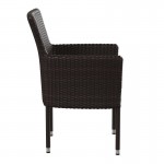 Flash Furniture Maxim 2PK Espresso Patio ArmChair 2-TW-3WBE074-BR-GG