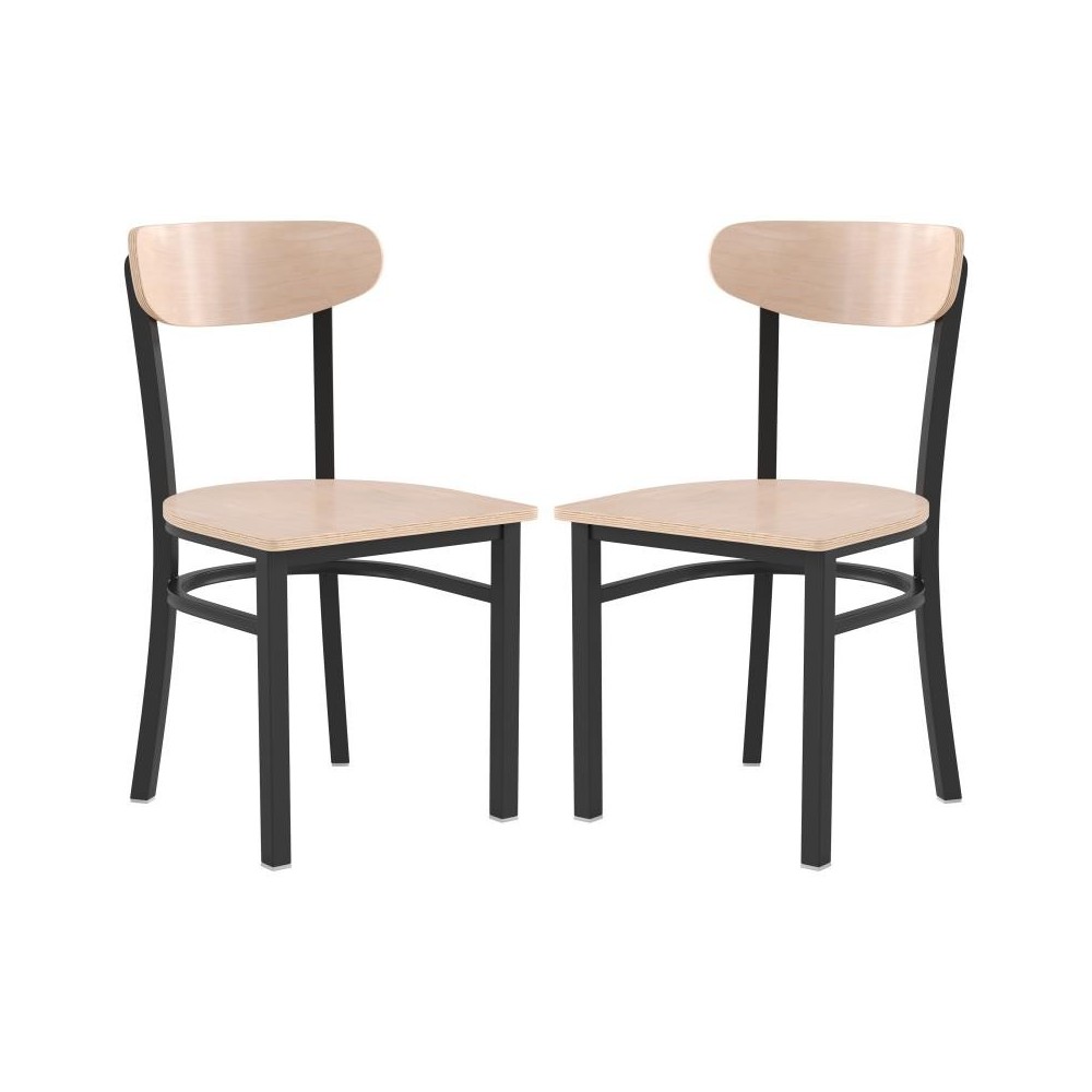 Flash Furniture Wright 2PK Natural Dining Chair 2-XU-DG6V5B-NAT-GG