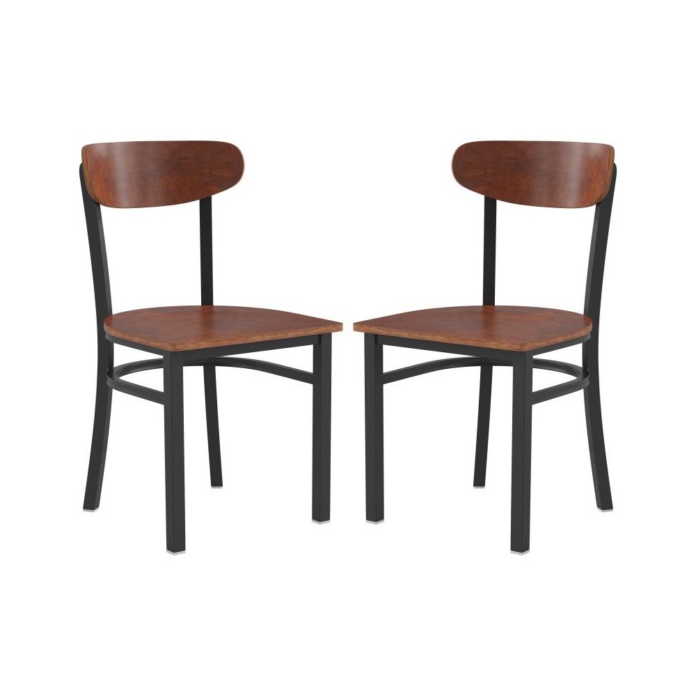 Flash Furniture Wright 2PK Walnut Dining Chair 2-XU-DG6V5B-WAL-GG