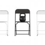 Flash Furniture HERCULES 4 Pack Black Folding Chair 4-LE-L-3-W-BK-GG