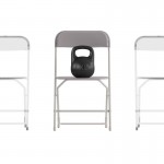 Flash Furniture HERCULES 4 Pack Gray Folding Chair 4-LE-L-3-W-GY-GG