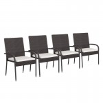 Flash Furniture Maxim 4PK Espresso Patio Chair 4-TW-3WBE073-CU01CR-ESP-GG