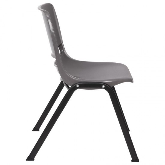 Flash Furniture HERCULES Series 5PK Gray/Black Stack Chair 5-RUT-16-PDR-GY-GG