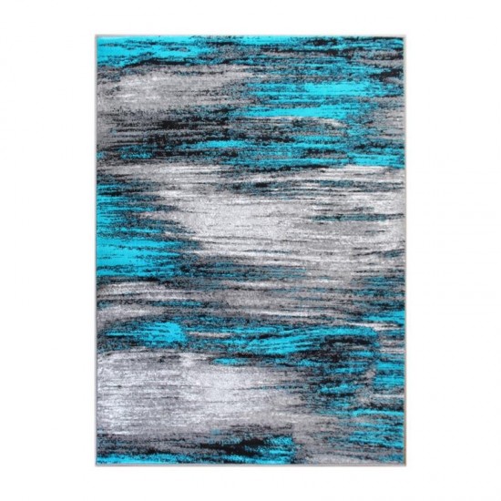 Flash Furniture Rylan Collection Turquoise 6x9 Abstract Rug ACD-RG1100-69-TQ-GG