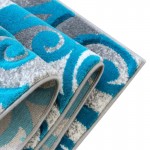 Flash Furniture Willow Collection Turquoise 2' x 7' Area Rug ACD-RG241-27-TQ-GG