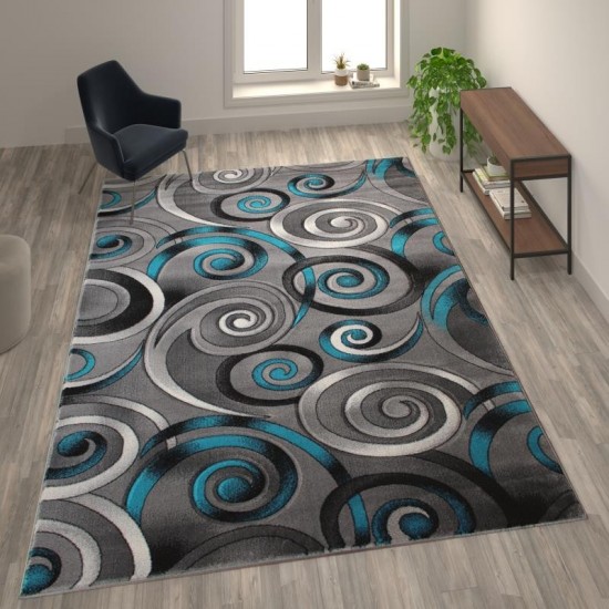 Flash Furniture Turquoise Rug ACD-RG414-810-TQ-GG