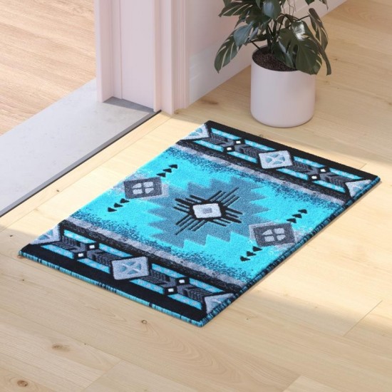 Flash Furniture Turquoise Rug ACD-RGC318-23-TQ-GG