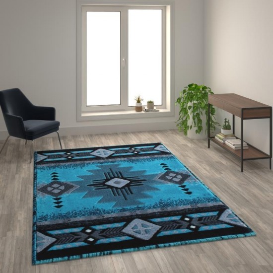 Flash Furniture Turquoise Rug ACD-RGC318-69-TQ-GG