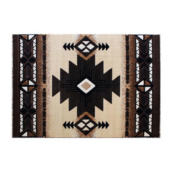 Flash Furniture Mohave Collection 5x7 Rustic Brown Area Rug ACD-RGELYF-57-BN-GG