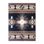 Flash Furniture Mohave Collection 5x7 Rustic Black Area Rug ACD-RGEMQ9-57-BK-GG