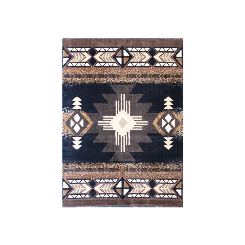 Flash Furniture Mohave Collection 5x7 Rustic Black Area Rug ACD-RGEMQ9-57-BK-GG