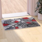 Flash Furniture Jubilee Collection Red 2' x 3' Accent Rug ACD-RGTRZ860-23-RD-GG