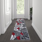 Flash Furniture Jubilee Collection Red 2' x 7' Accent Rug ACD-RGTRZ860-27-RD-GG